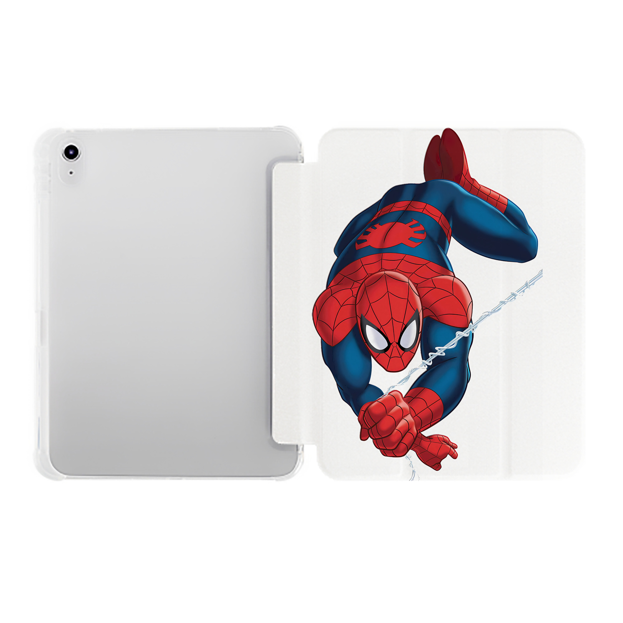 （画像用） Spider Man スパイダーマン IPad ケース ペン収納付き 三つ折りスタンド PUレザー×シリコン 対応機種9.5/10.5/10.9インチ